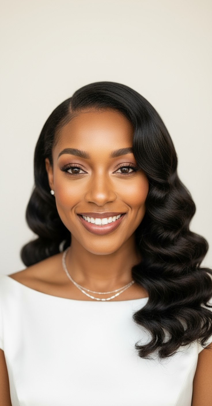 After Hollywood Curls Wedding